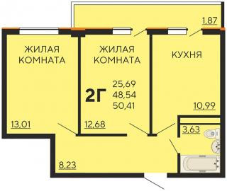 планировка квартиры в ЖК "Краски"